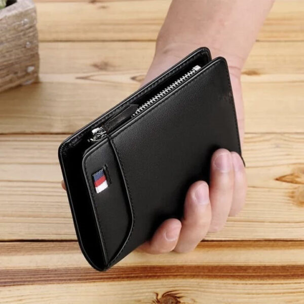 R201 Ridgeplus Genuine Leather Zipper Wallet - Image 3